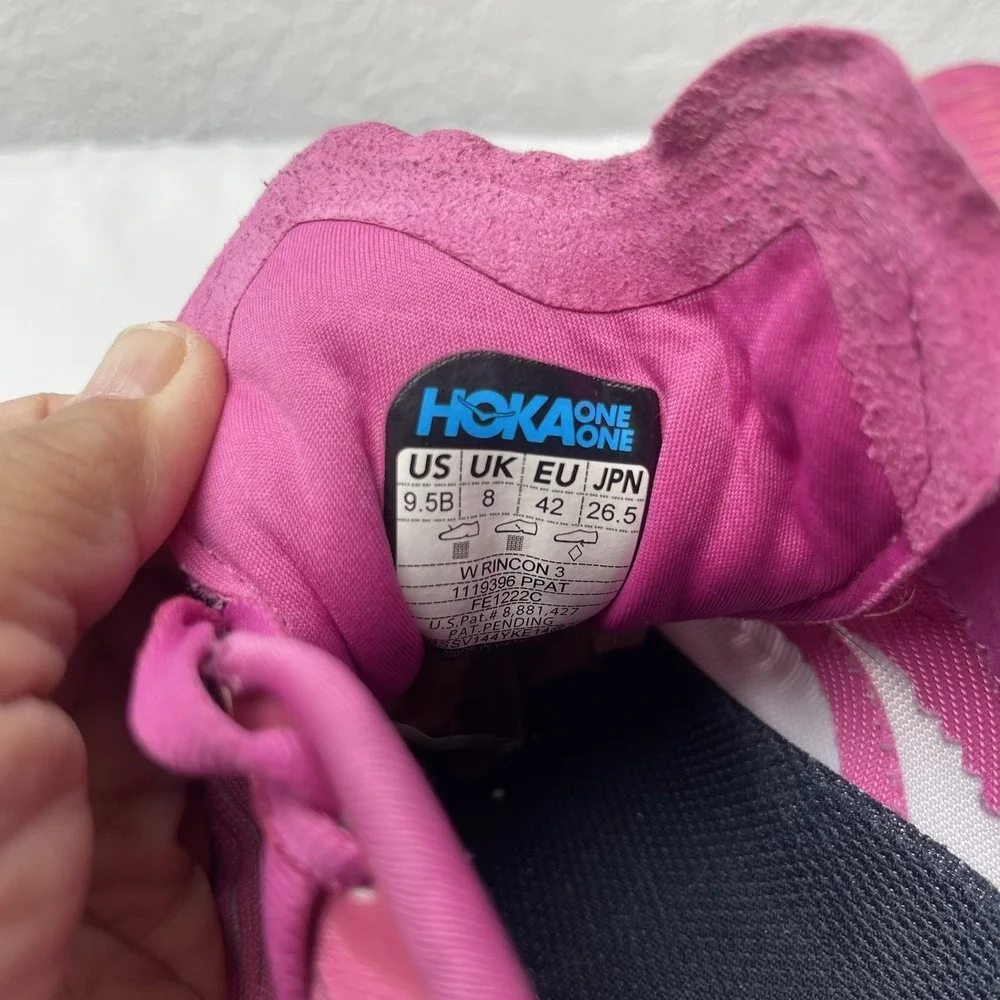 Hoka One One Rincon 3 Womens Size 9.5 Pink Blue Athletic Running Shoes Sneakers